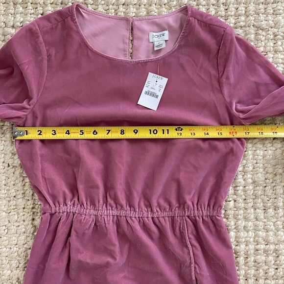 J. Crew Pink Velvet Tulip Hem Dress Balletcore Size 00 - Picture 9 of 11